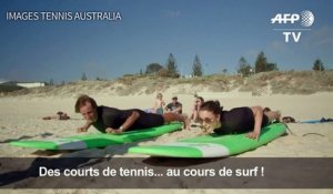 Tennis: les Français Pouille et Cornet font du surf en Australie