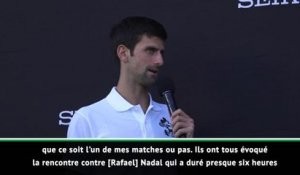 Open d'Australie - Djokovic révèle son meilleur match disputé en carrière