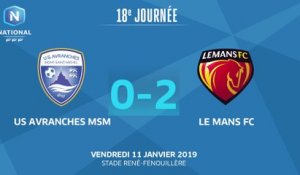 J18 : US Avranches - Le Mans FC (0-2), le résumé