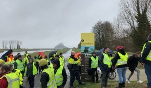 Samedi 12 janvier 2019, les Gilets jaunes marchent au Mont-Saint-Michel