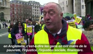 Londres: "gilets jaunes" français et anglais manifestent