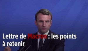 Lettre de Macron : les points à retenir