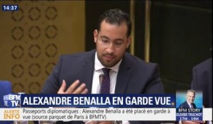 Passeports diplomatiques: Alexandre Benalla placé en garde à vue