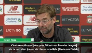 23e j. - Klopp : "Les 50 buts de Salah ? C'est exceptionnel !"