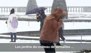 Les jardins du Château de Versailles sous la neige