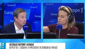 Nicolas Dupont-Aignan sur la liste "gilets jaunes" : "La seule chose que je leur demande, c’est qu’ils clarifient leurs idées pour que les Français puissent juger"