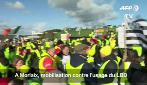 "Gilets jaunes": manifestation contre l'usage du LBD à Morlaix