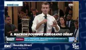 "Ça fait sept heures !" : Emmanuel Macron montre des signes de fatigue lors du grand débat