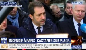 Incendie à Paris : Christophe Castaner salue "l'immense travail des pompiers, qui ont sauvé 50 personnes"