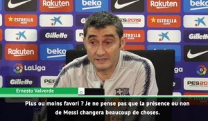 Barça - Valverde : ''Plus ou moins favori avec ou sans Messi ? Ça ne changera pas grand chose''