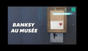 La toile de Banksy qui s'est autodétruite est désormais exposée dans un musée