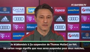 Kovac : "Je m'attendais à la suspension de Thomas Muller"