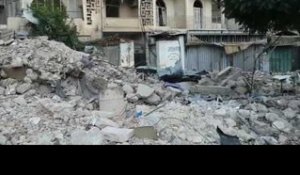 Les destructions, dans un quartier rebelle d'Alep-Est