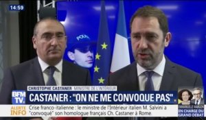 Crise franco-italienne: "On ne me convoque pas" répond Christophe Castaner à Matteo Salvini