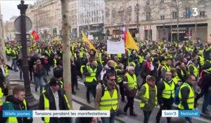 "Gilets jaunes" : tensions pendant les manifestations