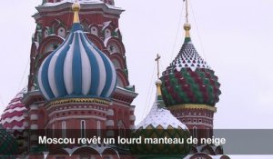 Russie: chutes de neige record à Moscou
