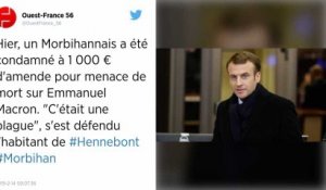 Morbihan. 1 000 € d’amende pour avoir menacé de mort le président de la République