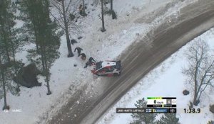Rallye de Suède 2019 - Jari-Matti Latvala part à la faute dans la neige !