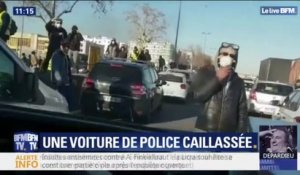 Fourgon de police caillassé à Lyon: les images de l'attaque