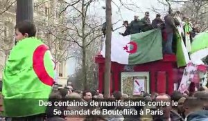 Manifestation à Paris contre un 5e mandat de Bouteflika