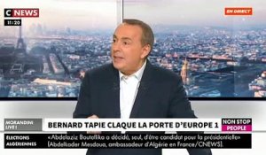 EXCLU - Pierre De Vilno présentateur du 7/9 d'Europe 1, s'explique après le départ de Bernard Tapie ce matin en direct pendant une interview - VIDEO