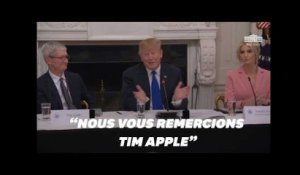 Trump appelle Tim Cook "Tim Apple" et c&#39;est à mourrir de rire