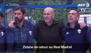 Football: Zidane de retour au Real Madrid