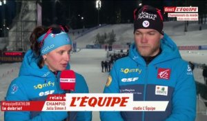 La déception de Julia Simon et d'Antonin Guingonnat - Biathlon - Mondiaux