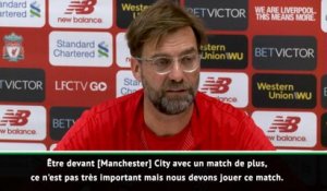 31e j. -  Klopp : "Repasser devant City n'est pas le plus important"