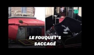 Le Fouquet&#39;s vandalisé pendant l&#39;acte XVIII des gilets jaunes
