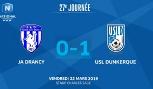 J27: JA Drancy-USL Dunkerque (0-1), le résumé