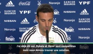 Argentine - Scaloni : "Messi et Dybala sont compatibles"