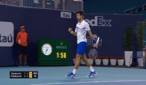 Miami - Djokovic a bataillé pour se qualifier en 8es de finale