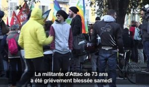 Manifestation en soutien à Geneviève Legay à Nice