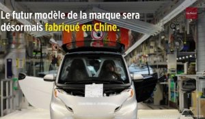 La future Smart sera fabriquée en Chine et plus en France