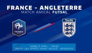 FUTSAL, Amical : France - Angleterre, mardi 9 avril, 19h30 I FFF 2018-2019