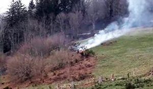 Le Thillot : L'incendie qui a ravagé 15 hectares sur sa fin