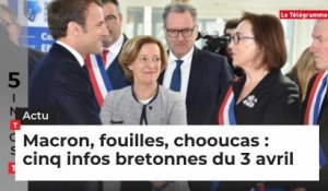 Macron, fouilles, chooucas : cinq infos bretonnes du 3 avril