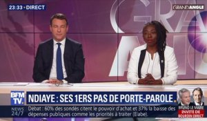 Ndiaye: ses premiers pas de porte-parole