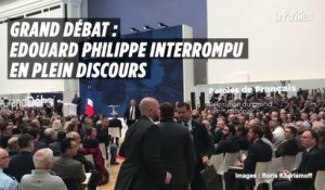 Grand débat : Edouard Philippe interrompu en plein discours