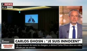 Carlos Ghosn accuse les dirigeants de Nissan de "trahison" dans une vidéo qui vient d'être diffusée par ses avocats au Japon