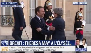 Theresa May est arrivée à l'Élysée pour rencontrer Emmanuel Macron