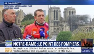 Le porte-parole des pompiers de Paris annonce que l'ensemble du feu à Notre-Dame est désormais éteint