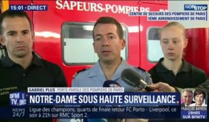 Porte-parole des pompiers de Paris: "Il s'agit pour les pompiers de surveiller l'édifice et les points chauds"