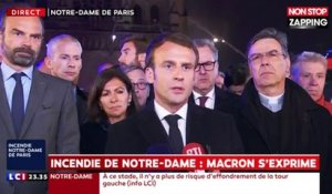 Notre-Dame de Paris victime d'un incendie : Emmanuel Macron s'exprime (vidéo)