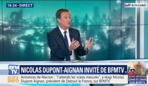 Nicolas Dupont-Aignan : "Je pose une question et on me cloue au mur"