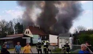 Incendie rue du Liseron à Illzach