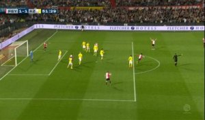 Pays-Bas - La reprise de volée de Malacia pour l'égalisation de Feyenoord