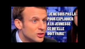Quand Macron n&#39;était "pas là pour expliquer à la jeunesse ce qu’elle doit faire"