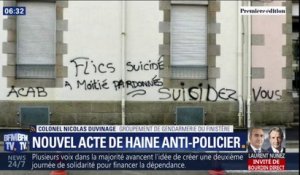 De nouveaux messages violents contre les forces de l'ordre tagués sur une gendarmerie dans le Finistère